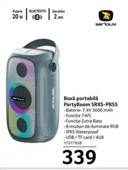 Selgros Boxǎ portabilă PartyBoom SRXS-PB55 Ofertă