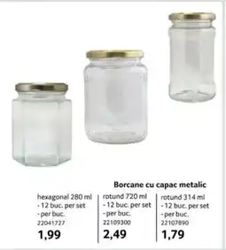 Selgros Borcane cu capac metalic Ofertă