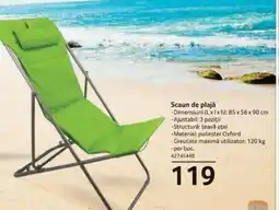 Selgros Scaun de plajă Ofertă