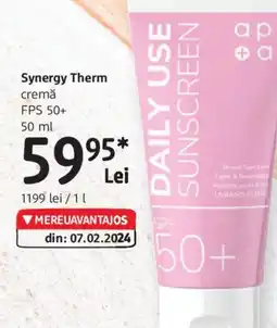 DM Synergy Therm cremă FPS 50+ 50 ml Ofertă