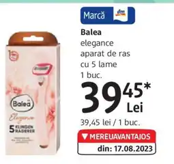 DM Balea elegance aparat de ras cu 5 lame 1 buc. Ofertă