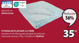 JYSK STORSALEN PLAPUMĂ CU FIBRE Ofertă