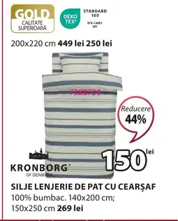 JYSK SILJE LENJERIE DE PAT CU CEARŞAF Ofertă