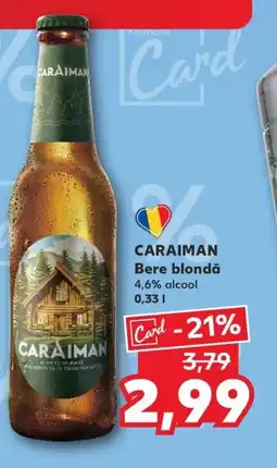 Kaufland CARAIMAN Bere blondă 0.33L Ofertă