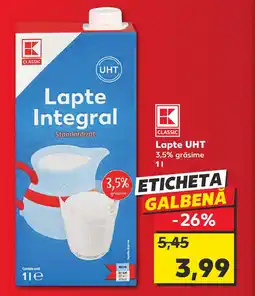 Kaufland Lapte UHT 1L Ofertă