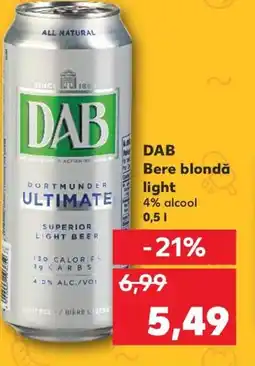 DAB Bere blondă light 0.5L
