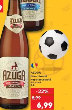 Kaufland AZUGA Bere blondă nepasteurizată 0.5L Ofertă