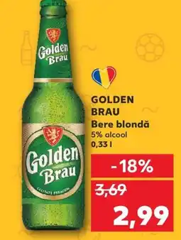 Kaufland GOLDEN BRAU Bere blondă 0.33L Ofertă