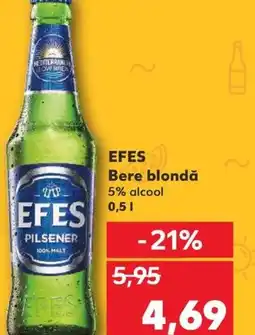 Kaufland EFES Bere blondă 0.5L Ofertă