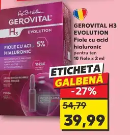 Kaufland GEROVITAL H3 EVOLUTION Fiole cu acid hialuronic Ofertă
