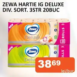 Unicarm ZEWA HARTIE IG DELUXE DIV. SORT. 3STR 20BUC Ofertă