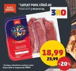 Penny COTLET PORC FĂRĂ OS Ofertă