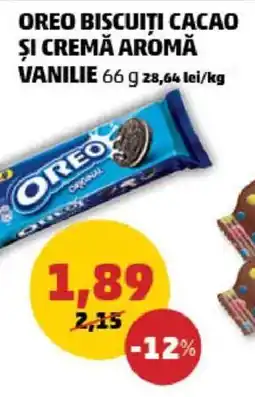 Penny OREO BISCUITI CACAO ŞI CREMĂ AROMA VANILIE Ofertă