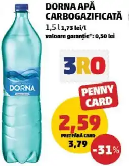 Penny DORNA APĂ CARBOGAZIFICATĂ 1.5L Ofertă