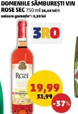 DOMENIILE SÂMBUREŞTI VIN ROSE SEC 750 ml