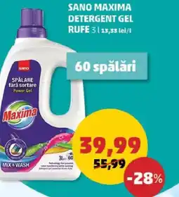 Penny SANO MAXIMA DETERGENT GEL RUFE Ofertă