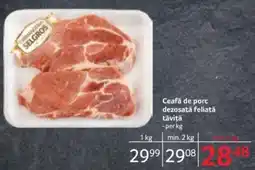 Selgros Ceafă de porc dezosată feliată tăviţă Ofertă