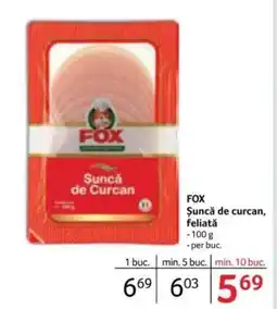 Selgros FOX Şuncă de curcan, feliată Ofertă