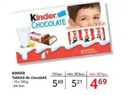 KINDER Tabletă de ciocolată