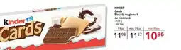KINDER Cards Biscuiți cu glazurǎ de ciocolată
