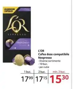 Selgros L'OR Cafea doze compatibile Nespresso Ofertă