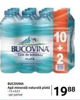 Selgros BUCOVINA Apă minerală naturală plată Ofertă