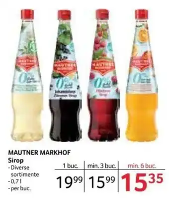 Selgros MAUTNER MARKHOF Sirop Ofertă