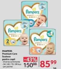 Selgros PAMPERS Premium Care Scutece pentru copii Ofertă