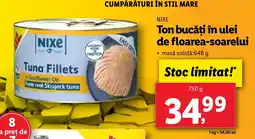 Lidl Ton bucăţi în ulei de floarea-soarelui Ofertă