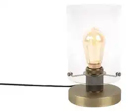 Favi Lampă de masă scandinavă bronz cu sticlă - Dom Ofertă