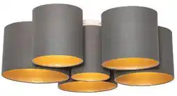 Favi Plafoniera taupe cu interior auriu 6 lumini - Multidrum Ofertă