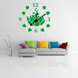 Sticker decorativ ceas Floare de Lotus