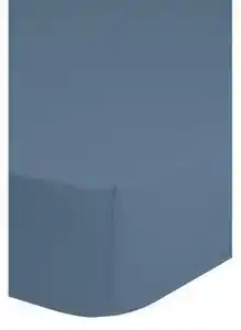 Cearșaf elastic din bumbac satinat HIP, 140 x 200 cm, albastru