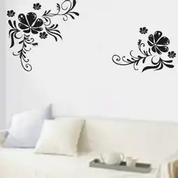 Favi Sticker perete Black Flower Decor 3 Ofertă