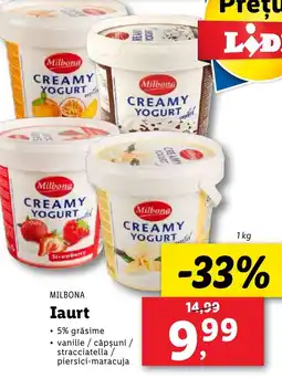 Lidl MILBONA Iaurt Ofertă