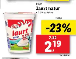 Lidl PILOS Iaurt natur Ofertă