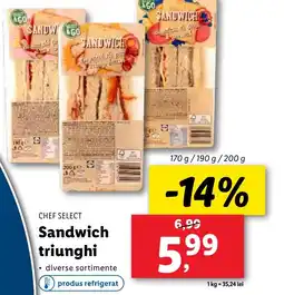 Lidl CHEF SELECT Sandwich triunghi Ofertă