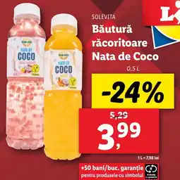 Lidl SOLEVITA Băutură răcoritoare Nata de Coco Ofertă