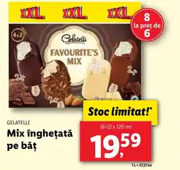 Lidl GELATELLI Mix îngheţată pe băt Ofertă
