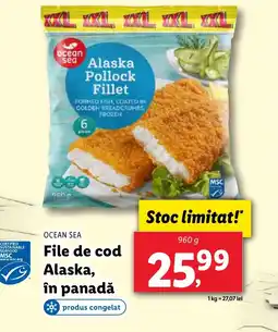 Lidl OCEAN SEA File de cod Alaska, în panadă Ofertă