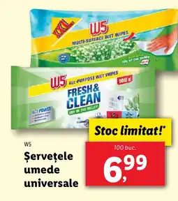 Lidl W5 Şerveţele umede universale Ofertă