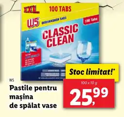 W5 Pastile pentru masina de spalat vase