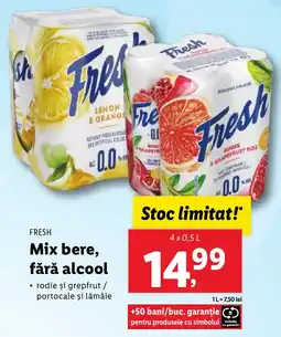 Lidl FRESH Mix bere, fără alcool Ofertă