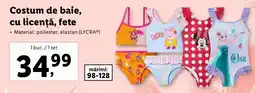 Lidl Costum de baie, cu licenţă, fete Ofertă
