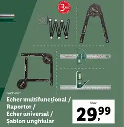 Lidl PARKSIDE® Echer multifuncțional / Raportor / Echer universal / Şablon unghiular Ofertă