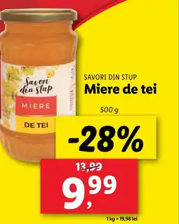 Lidl SAVORI DIN STUP Miere de tei Ofertă