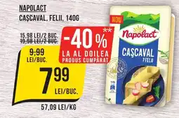 Mega Image NAPOLACT CASCAVAL, FELII, 140G Ofertă