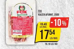 Mega Image FOX KAIZER AFUMAT, 250G Ofertă