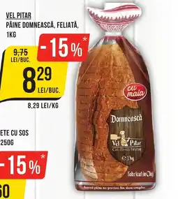 Mega Image VEL PITAR PÂINE DOMNEASCĂ, FELIATĂ, 1KG Ofertă