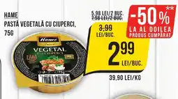 Mega Image HAME PASTĂ VEGETALĂ CU CIUPERCI, 75G Ofertă